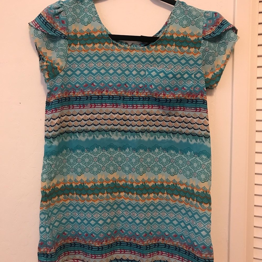 Fun and flirt x-small teal blouse